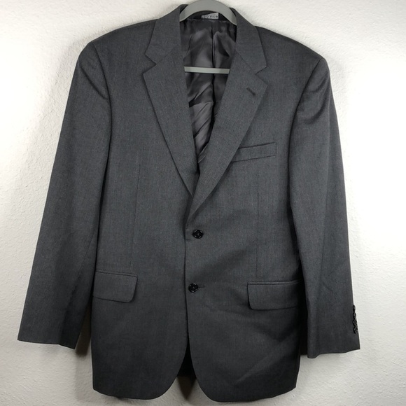 Jos. A. Bank Other - Jos A Bank Blazer Gordon Wool Gray Two Button Sport Coat Rear Vent Mens 40S